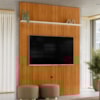 Painel Tv 65 Pol 245X179 cm New Interlagos Cinamomo Off White MADETEC