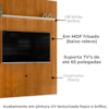 Painel Tv 65 Pol 245X179 cm New Interlagos Cinamomo Off White MADETEC