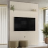 Painel Tv 65 Pol 245X179 cm New Interlagos Off White MADETEC