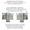 Painel TV 72 Pol 160 cm Carrinho Bar E Mesa De Centro Cinamomo Off White ARLY