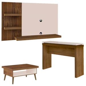 Painel TV Mesa Aparador Sala de Estar CHL43 Pinho Off White ARLY Painel TV Mesa Aparador Sala de Estar CHL43 Pinho Off White ARLY