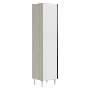 Paneleiro 1 Porta 221X50cm MDF Kali 12229 Bianco Toq Branco Uv Nicioli