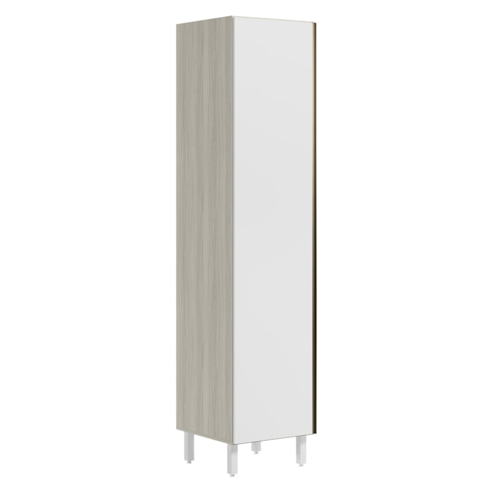 Paneleiro 1 Porta 221X50cm MDF Kali 12229 Bianco Toq Branco Uv Nicioli
