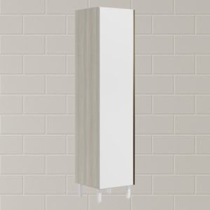 Paneleiro 1 Porta 221X50cm MDF Kali 12229 Bianco Toq Branco Uv Nicioli