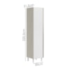 Paneleiro 1 Porta 221X50cm MDF Kali 12229 Bianco Toq Branco Uv Nicioli