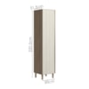 Paneleiro 1 Porta 221X50cm MDF Kali 12229 Carvalho Toq Bianco Toq Nicioli