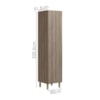 Paneleiro 1 Porta 221X50cm MDF Kali 12229 Carvalho Toq Carvalho Toq Nicioli