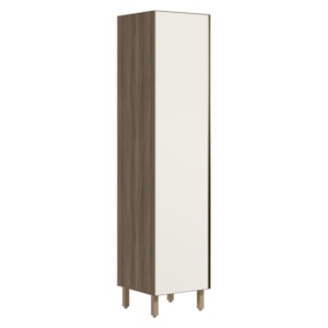 Paneleiro 1 Porta 221X50cm MDF Kali 12229 Carvalho Toq Off White Cetim Nicioli