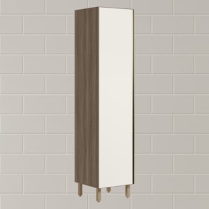 Paneleiro 1 Porta 221X50cm MDF Kali 12229 Carvalho Toq Off White Cetim Nicioli