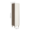 Paneleiro 1 Porta 221X50cm MDF Kali 12229 Carvalho Toq Off White Cetim Nicioli