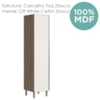 Paneleiro 1 Porta 221X50cm MDF Kali 12229 Carvalho Toq Off White Cetim Nicioli