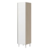 Paneleiro 1 Porta MDF 50X221 cm Kali 122291 Bianco TOQ Branco Nicioli