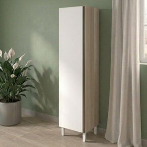 Paneleiro 1 Porta MDF 50X221 cm Kali 122291 Bianco TOQ Branco Nicioli