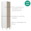 Paneleiro 1 Porta MDF 50X221 cm Kali 122291 Bianco TOQ Branco Nicioli