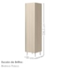 Paneleiro 1 Porta MDF 50X221 cm Kali 122291 Bianco TOQ Nicioli