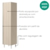 Paneleiro 1 Porta MDF 50X221 cm Kali 122291 Bianco TOQ Nicioli
