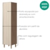 Paneleiro 1 Porta MDF 50X221 cm Kali 122291 Carvalho TOQ Bianco Nicioli