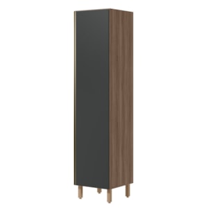 Paneleiro 1 Porta MDF 50X221 cm Kali 122291 Carvalho TOQ Chumbo Nicioli