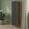 Paneleiro 1 Porta MDF 50X221 cm Kali 122291 Carvalho TOQ Chumbo Nicioli