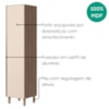 Paneleiro 1 Porta MDF 50X221 cm Kali 122291 Carvalho TOQ Off White Nicioli