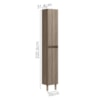 Paneleiro 2 Portas 221X35cm MDF Kali 12228 Carvalho Toq Carvalho Toq Nicioli