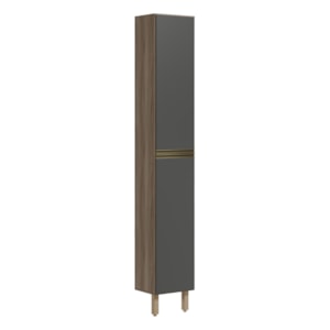 Paneleiro 2 Portas 221X35cm MDF Kali 12228 Carvalho Toq Chumbo Nicioli