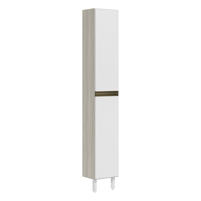 Paneleiro 2 Portas 221X35cm MDF Kali 12228 Nicioli Bianco Toq Branco Uv
