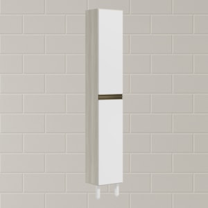 Paneleiro 2 Portas 221X35cm MDF Kali 12228 Nicioli Bianco Toq Branco Uv