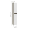 Paneleiro 2 Portas 221X35cm MDF Kali 12228 Nicioli Bianco Toq Branco Uv