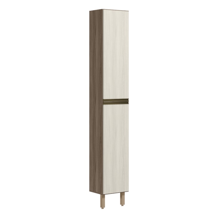 Paneleiro 2 Portas 221X35cm MDF Kali 12228 Nicioli Carvalho Toq Bianco Toq