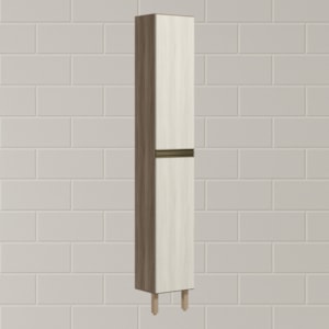 Paneleiro 2 Portas 221X35cm MDF Kali 12228 Nicioli Carvalho Toq Bianco Toq