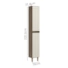 Paneleiro 2 Portas 221X35cm MDF Kali 12228 Nicioli Carvalho Toq Bianco Toq