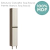 Paneleiro 2 Portas 221X35cm MDF Kali 12228 Nicioli Carvalho Toq Bianco Toq