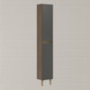 Paneleiro 2 Portas 221X35cm MDF Kali 12228 Nicioli Carvalho Toq Chumbo