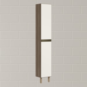 Paneleiro 2 Portas 221X35cm MDF Kali 12228 Nicioli Carvalho Toq Off White Cetim