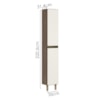 Paneleiro 2 Portas 221X35cm MDF Kali 12228 Nicioli Carvalho Toq Off White Cetim