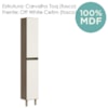 Paneleiro 2 Portas 221X35cm MDF Kali 12228 Nicioli Carvalho Toq Off White Cetim