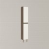 Paneleiro 2 Portas 221X35cm MDF Kali 12228 Nicioli Carvalho Toq Off White Cetim