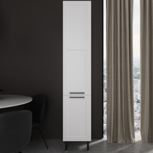 Paneleiro 2 Portas 222x40 cm MDF CZ3339 Branco Tecno Mobili