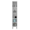 Paneleiro 2 Portas 222x40 cm MDF CZ3339 Branco Tecno Mobili