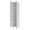 Paneleiro 2 Portas 222x40 cm MDF CZ3339 Branco Tecno Mobili