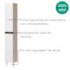 Paneleiro 2 Portas MDF 35X221 cm Kali 122286 Bianco TOQ Branco Nicioli