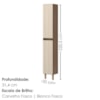 Paneleiro 2 Portas MDF 35X221 cm Kali 122286 Carvalho TOQ Bianco Nicioli