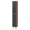Paneleiro 2 Portas MDF 35X221 cm Kali 122286 Carvalho TOQ Chumbo Nicioli