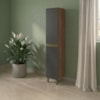 Paneleiro 2 Portas MDF 35X221 cm Kali 122286 Carvalho TOQ Chumbo Nicioli
