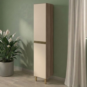 Paneleiro 2 Portas MDF 35X221 cm Kali 122286 Carvalho TOQ Off White Nicioli
