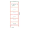 Paneleiro 2 Portas Vidro 70 cm Vera PVE03 Marrocos Off White MXM