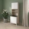 Paneleiro 4 Portas 1 Nicho MDF 70X221 cm Kali 1223122 Bianco TOQ Branco Nicioli