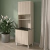 Paneleiro 4 Portas 1 Nicho MDF 70X221 cm Kali 1223122 Bianco TOQ Nicioli