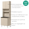 Paneleiro 4 Portas 1 Nicho MDF 70X221 cm Kali 1223122 Bianco TOQ Nicioli